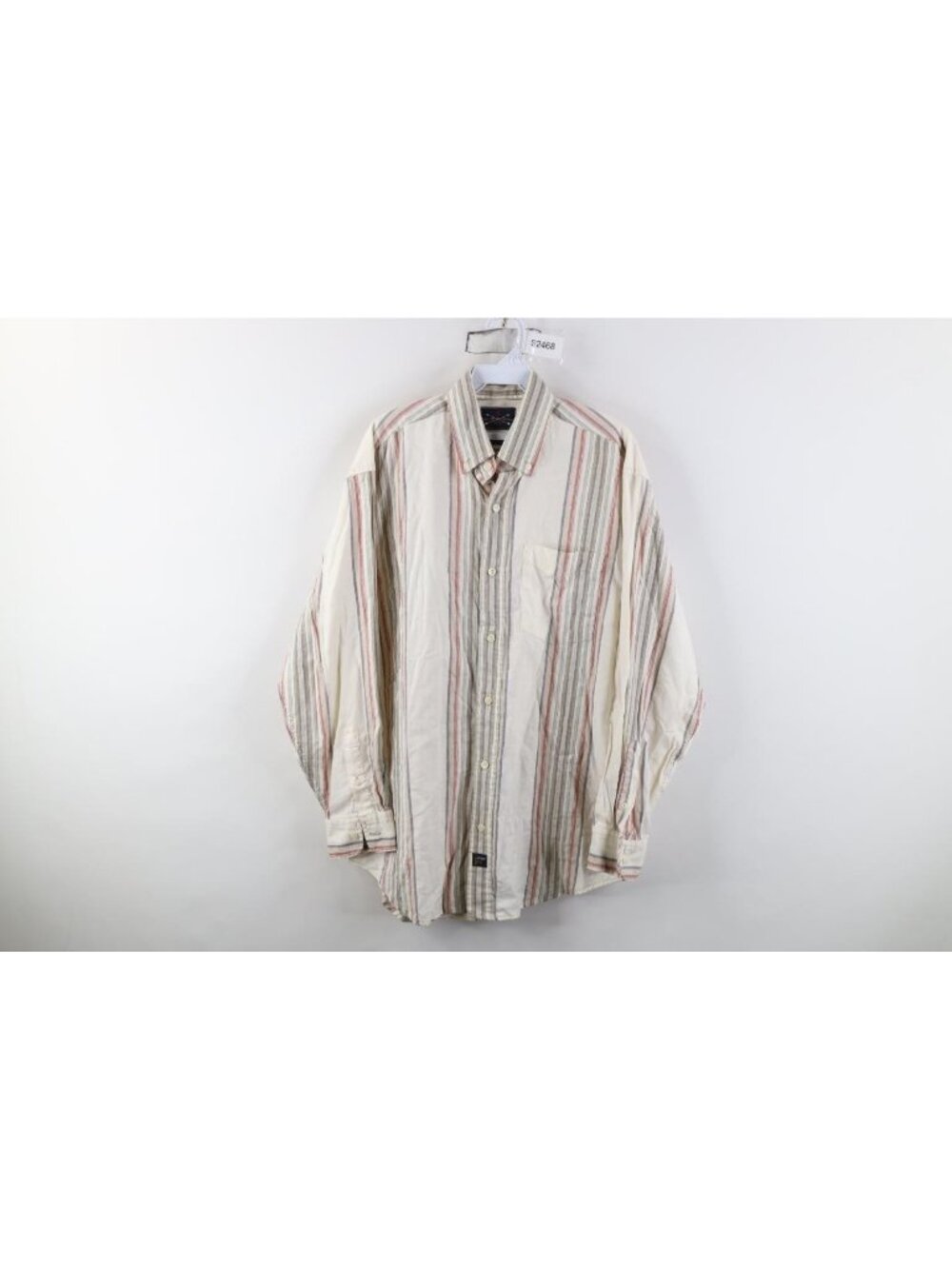 Vtg 90s Streetwear Mens M  Rainbow Striped Collared Flannel Button Down Shirt